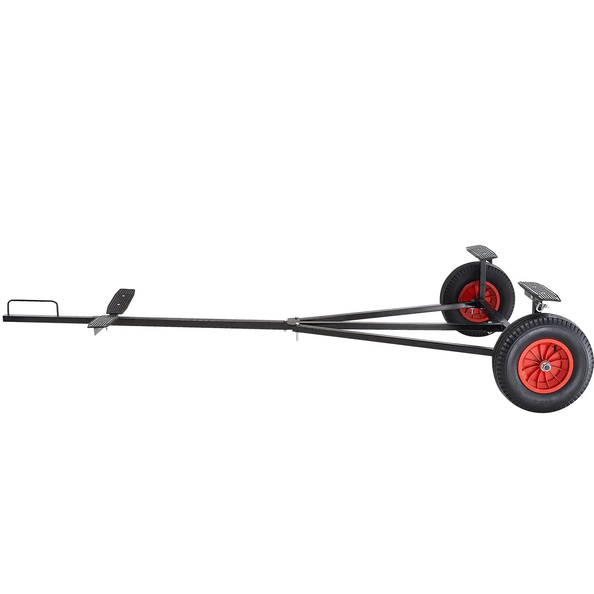 VEVOR Carrello per Rimorchio Barche Manuale Capacità Carico Max. 190kg Ruote in Gomma Diametro 40,6cm per Rimorchio di Barche, Carrello Rimorchio in Acciaio al Carbonio Lunghezza Regolabile 244-294cm