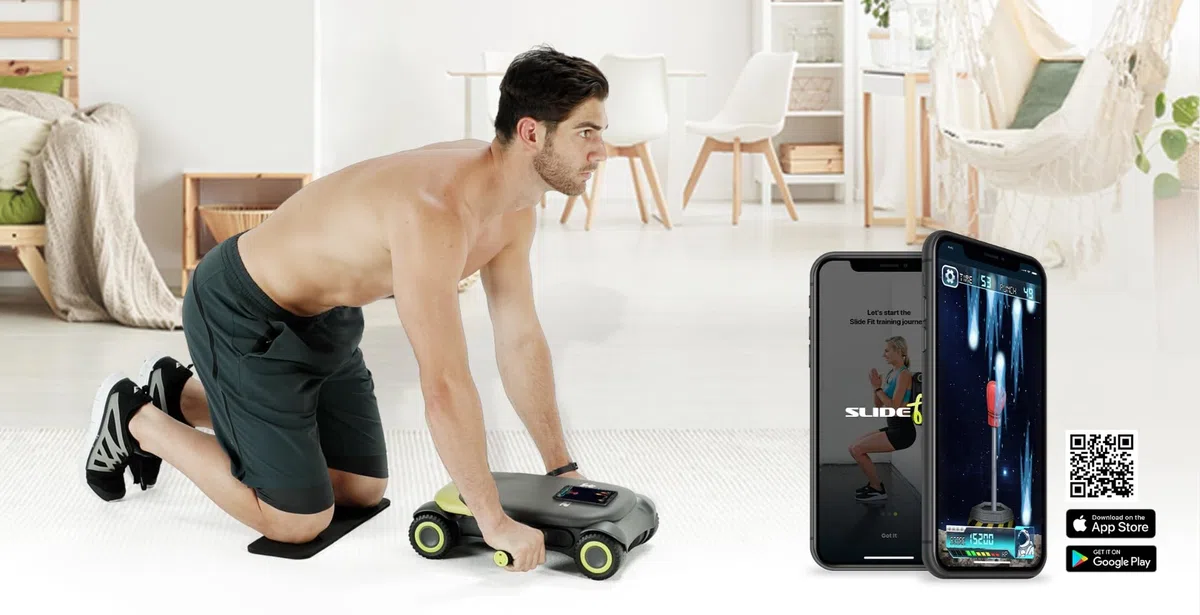 Wonder Core Slide Fit Fitness Skateboard Ab Roller – Rosa – 3 livelli di intensità – addominale Smart Trainer Training Panca fitness per la casa sport