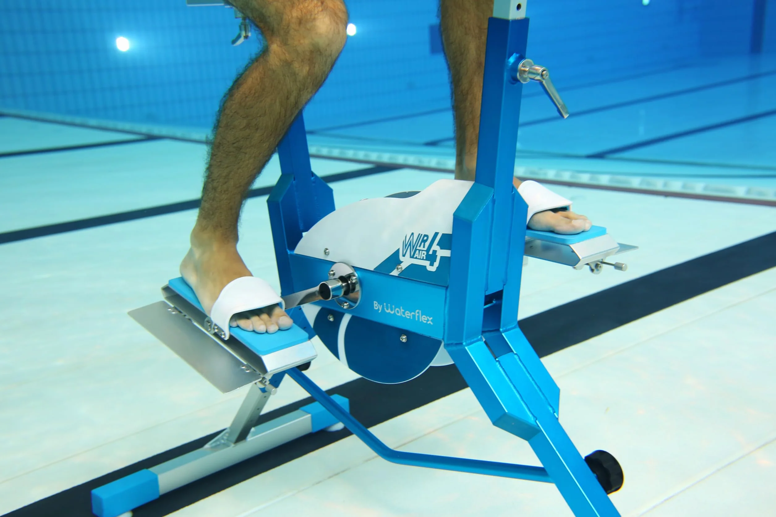 Aquabike Aluminium WR4 WX-WR4A – Bicicletta da Piscina tonificante – Resistenza idraulica – Facile Regolazione – Uso Piedi Nudi – Prof. 1,1 – 1,6 m – WX Water Flex Water Fitness Expert