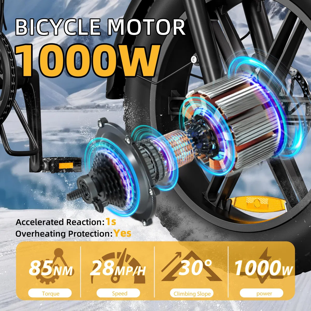 Miyazaki Bicicletta Elettrica Pieghevole per Adulti – Ebike con Motore Brushless – Batteria Rimovibile 48V 14Ah – Bicicletta Elettrica Pieghevole con Pneumatici Fat 20"×4.0" – Telaio in Alluminio Aero