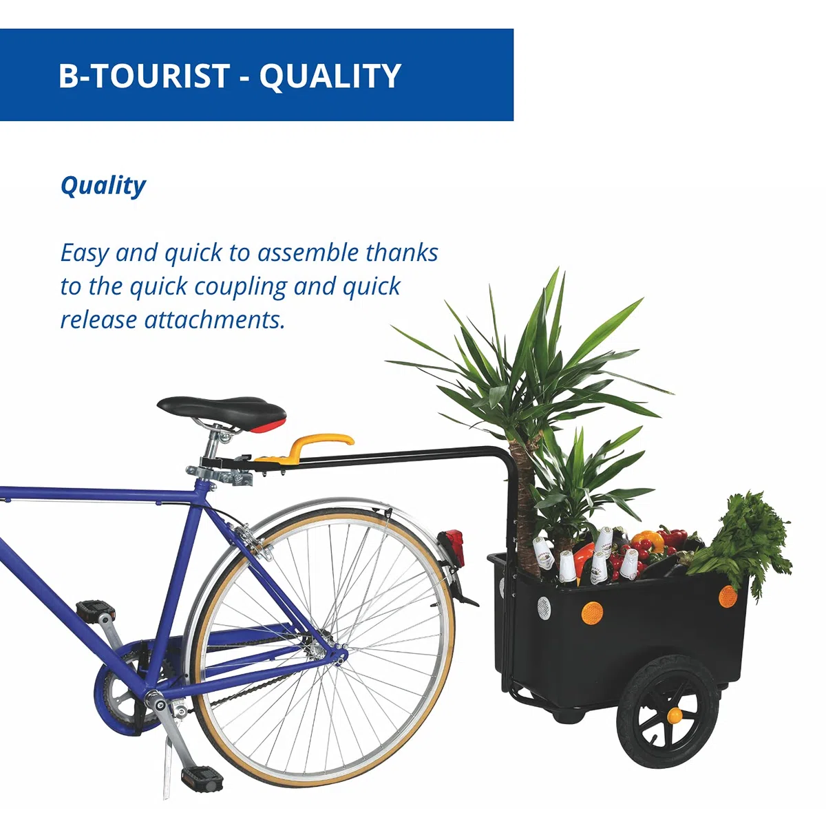 b bellelli Eco Trailer - Rimorchio per Biciclette e Carrello Manuale