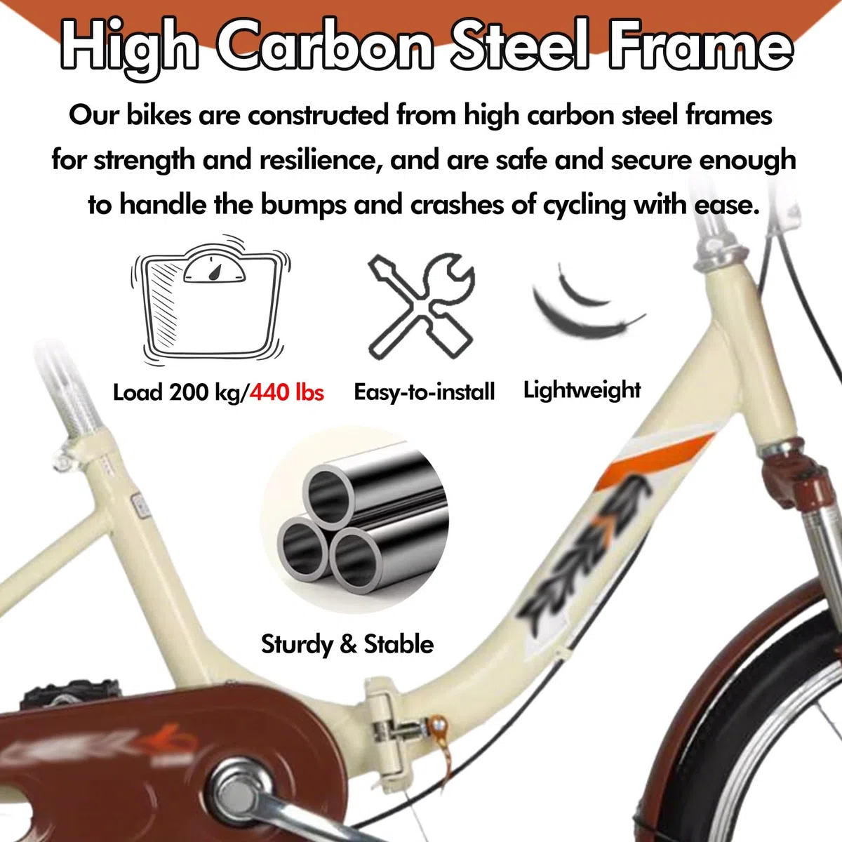 Adulti Tricicli for adulti Bicicletta da crociera leggera a tre ruote, triciclo per adulti a due posti, bici a tre ruote per il trasporto di passeggeri e merci, bici da viaggio per genitori(Beige)