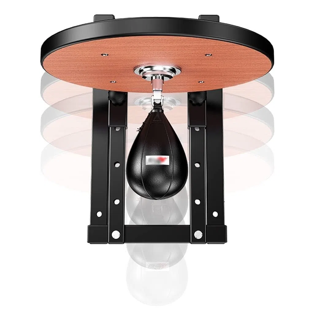 Palla da Boxe Professionale a Parete con Supporto - Piattaforma for Speed ​​Ball da Boxe Regolabile in Altezza - Allena i Riflessi con Speed ​​Ball Nera (Color : Black)