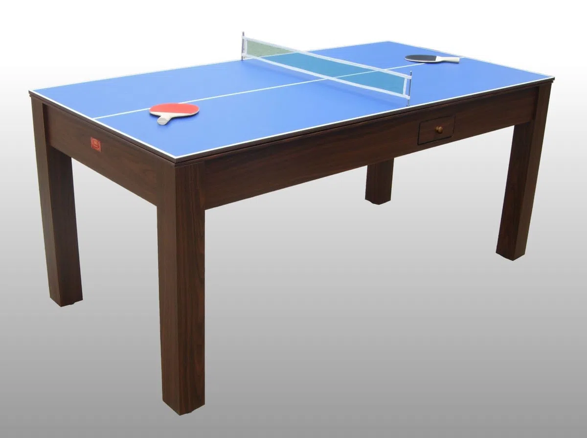 Tavolo Multigioco Advance 3 in 1 (185 cm) - Biliardo, Ping Pong e Tavolo da Pranzo - Disponibile in Color Legno o Bianco