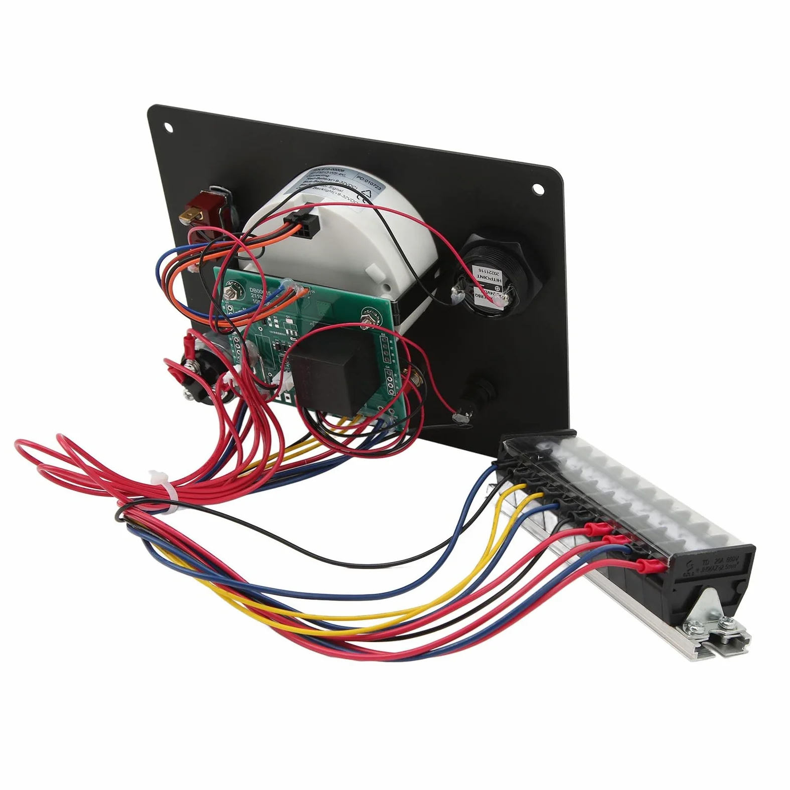 Pannello Strumenti per Barche, Quadro Strumenti per Barche con Tachimetro Multifunzione Motori 4000 RPM Arresto Avvio ON OFF Allarme Temperatura Acqua IP67 Impermeabile (24V)