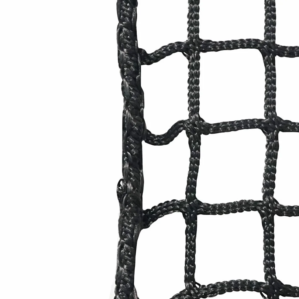Aoneky Rete per Gabbia da Golf 3x3x3M, Maglia Quadrata 2,5x2,5cm, Corda 3mm - Pratica e Allenamento All'aperto, Kickball, Hockey (Nero)