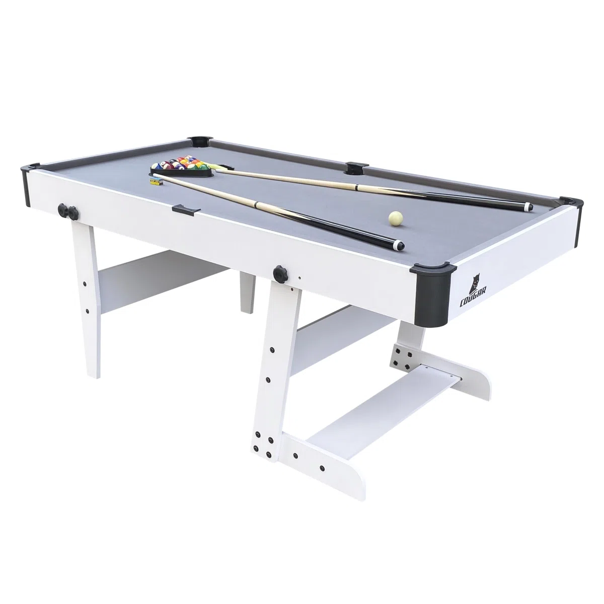 Cougar Hustle XL Tavolo da biliardo 6ft pieghevole | Tavolo da biliardo pieghevole incl accessori | Dimensioni: 182,9x91,4x78,7 cm