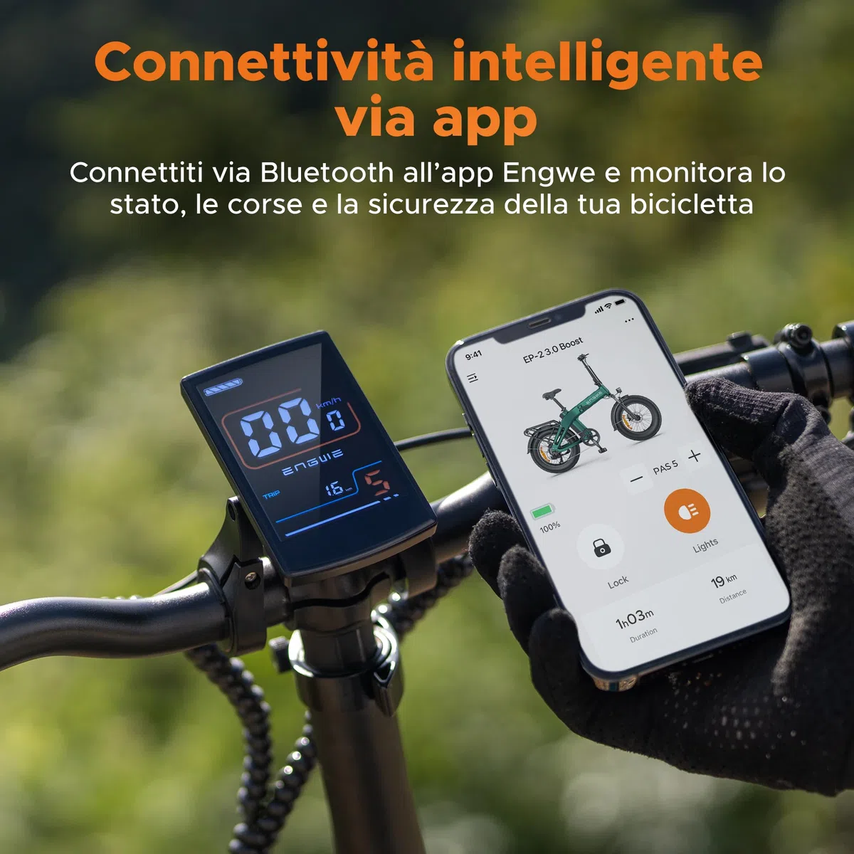 ENGWE EP-2 3.0 Boost Bici Elettrica Pieghevole, Dotata di Bluetooth e APP, 3.5 Ore di Carica Completa e 48V 13.5Ah Batteria Nascosta Fino a 135KM, Sensore di Coppia e Freni Idraulici