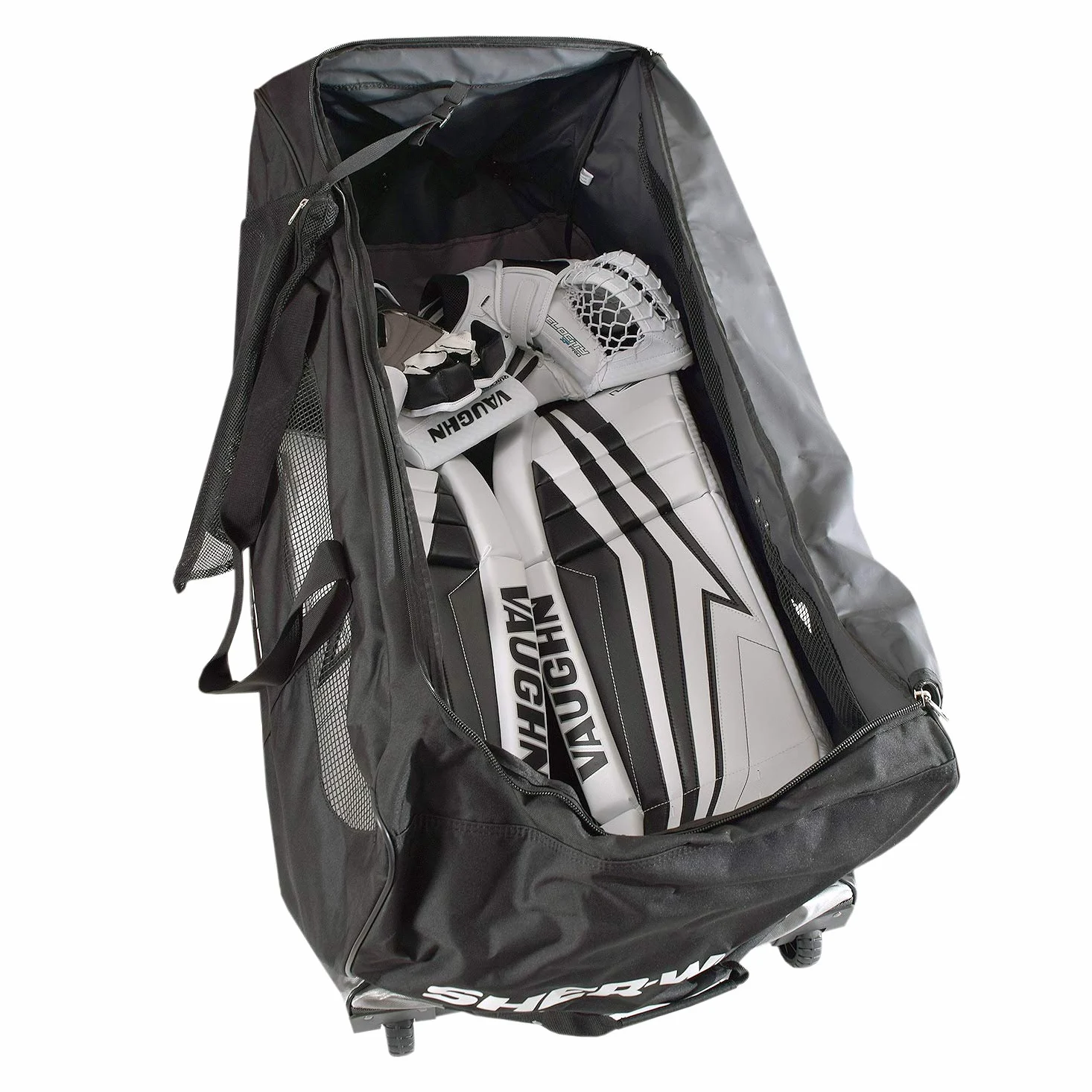 SHER-WOOD SL800 Goalie Wheel Bag - 111 x 56 x 55 cm, Farbe:schwarz