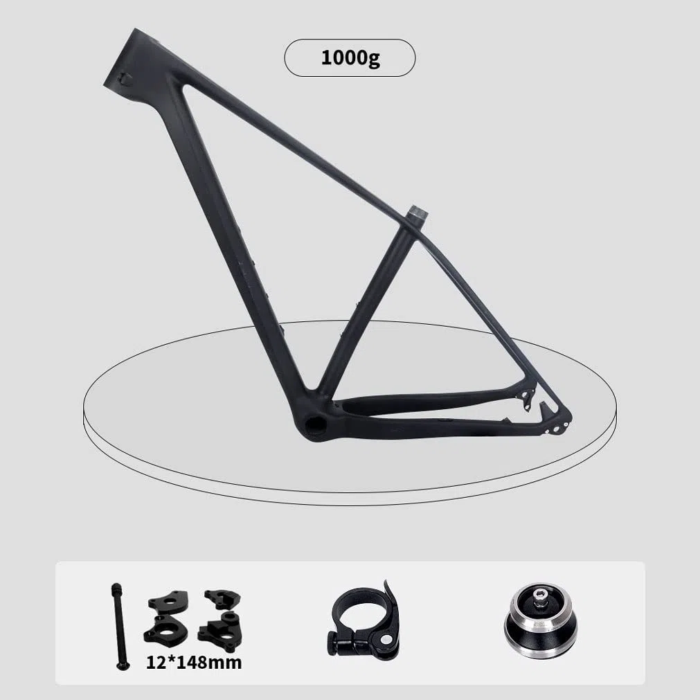 Full Carbon MTB Frame 29er Hardtail Mountain Bike Frame 15'' 17'' 19'' Freno A Disco Thru Axle 12x148mm Boost Telaio Bicicletta Percorso Interno (Size : 29 * 17'')