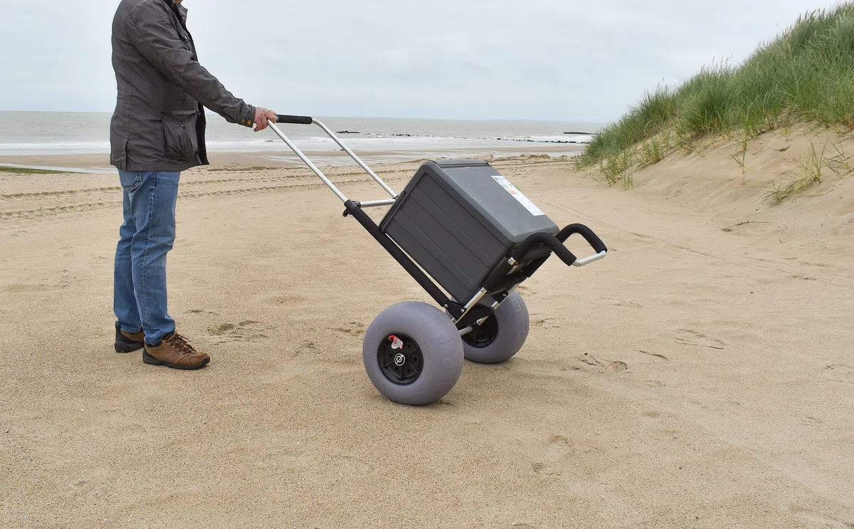Carrello in alluminio per Sup - Ruota palloncino ideale per la sabbia