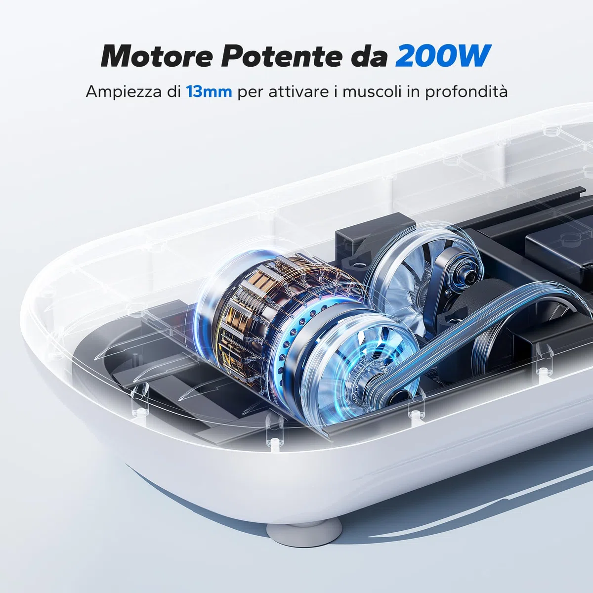 MERACH Pedana Vibrante Dimagrante Potente per L'allenamento e il Modellamento, Ampiezza di 13 mm, Capacità di Peso di 200 kg, Pedale in Silicone, Altoparlante Bluetooth Incorporato