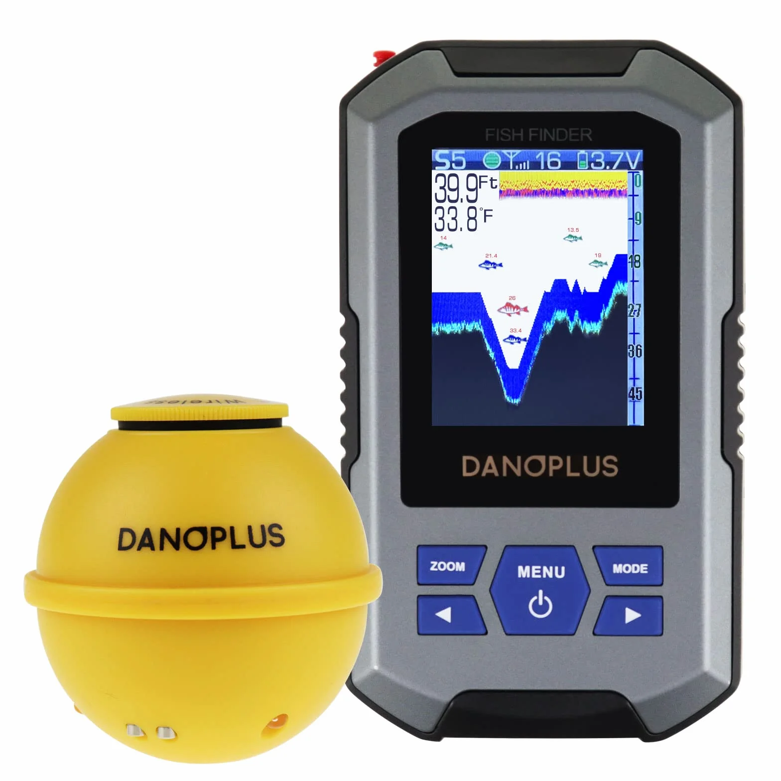 155 piedi Sensore Sonar Wireless Finder Portatile Sensore di Pesce Rilevamento Profondità Ricaricabile Accessori Pesca Kayak Barca Pesca Pesca Pesca Mare Ghiaccio