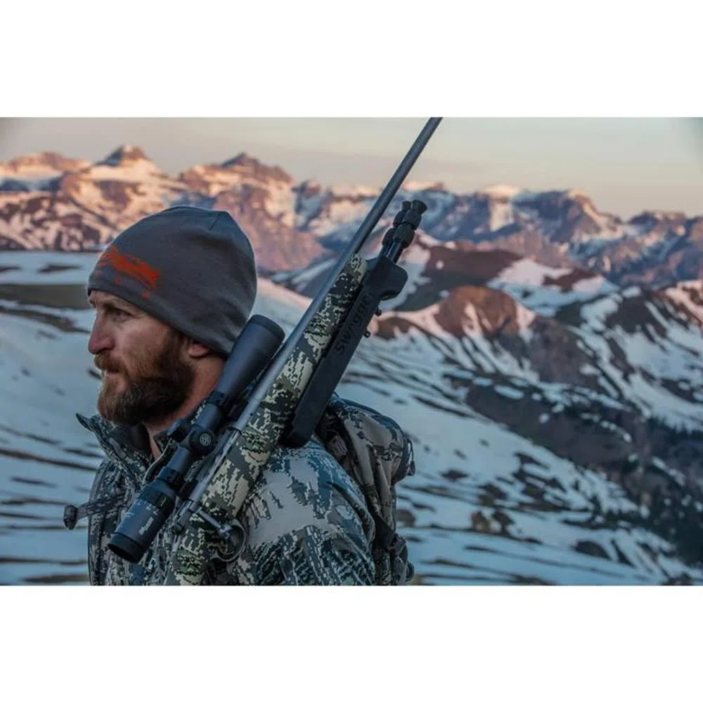 SWAGGER Hunter Series - Bipiede per fucile da 106,7 cm, per caccia, tiro a terra, resistente agli urti, adattatore standard e supporto a perno girevole, nero