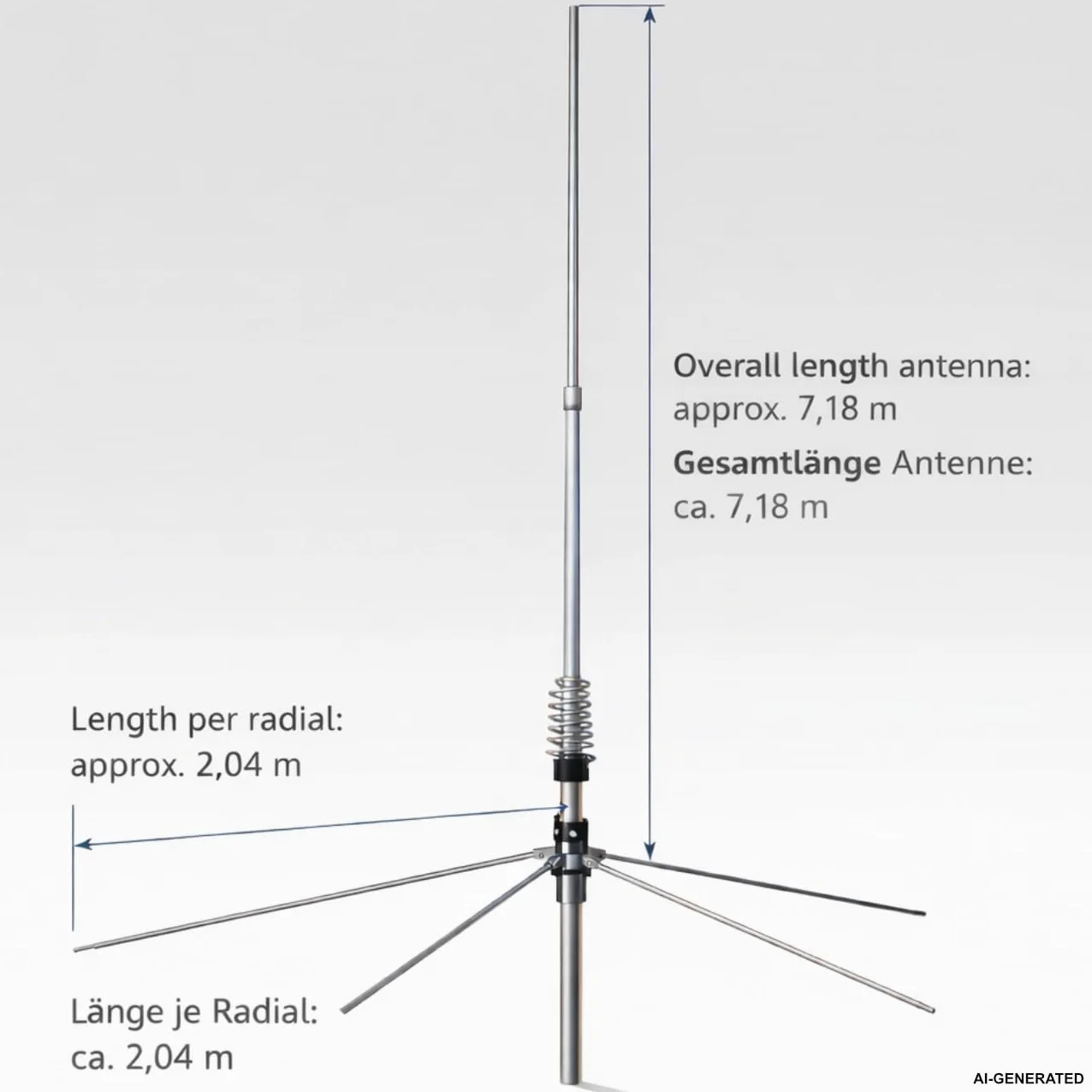 SIRIO MONSOON 5/8, TARABILE ALLA BASE 26-30 MHz, 3000W (CW)