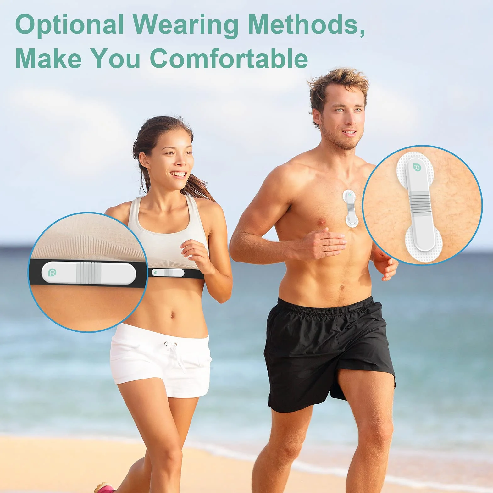ViATOM Sensore di Frequenza Cardiaca, Cardiofrequenzimetro Cintura Toracica, Bluetooth ANT+, Monitor ECG con Cuscinetti per l'Esercizio Fisico, Indossabile senza Fili, con Allarme a Vibrazione