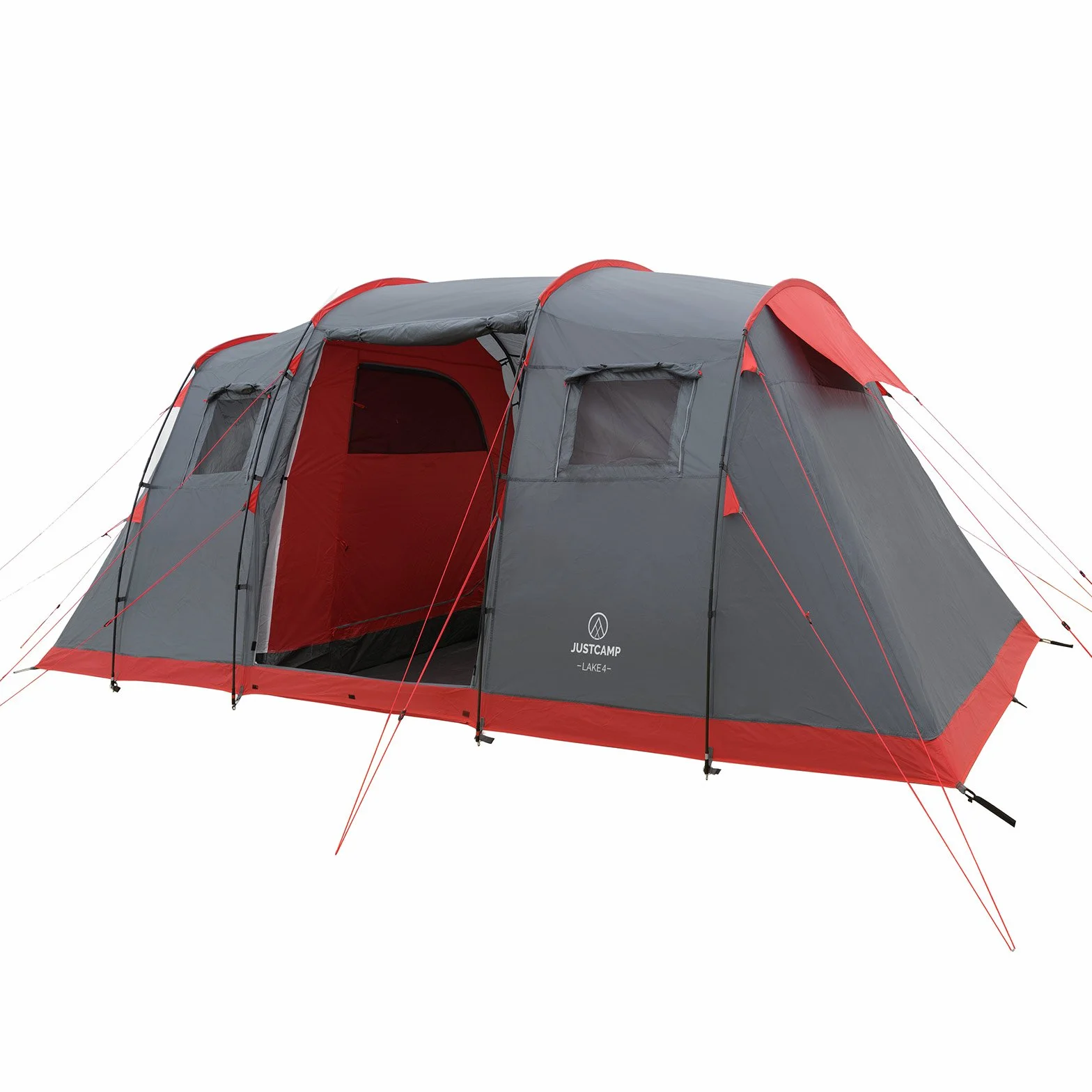 JUSTCAMP Lake 4 Tenda da Campeggio 4 posti - 2 camere (470 x 230 x 190 cm)