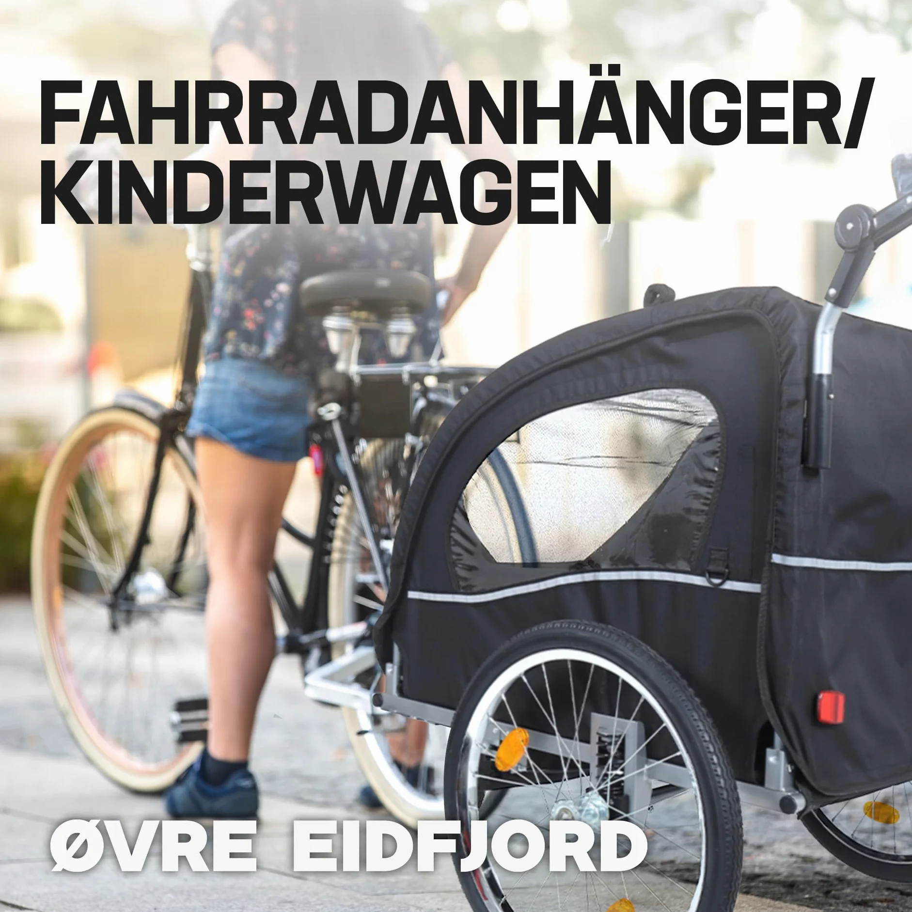 Alpström - Rimorchio per bicicletta 2 in 1, flessibile e versatile, protezione solare, per 1-2 bambini dai 18 mesi in su, ideale per gite