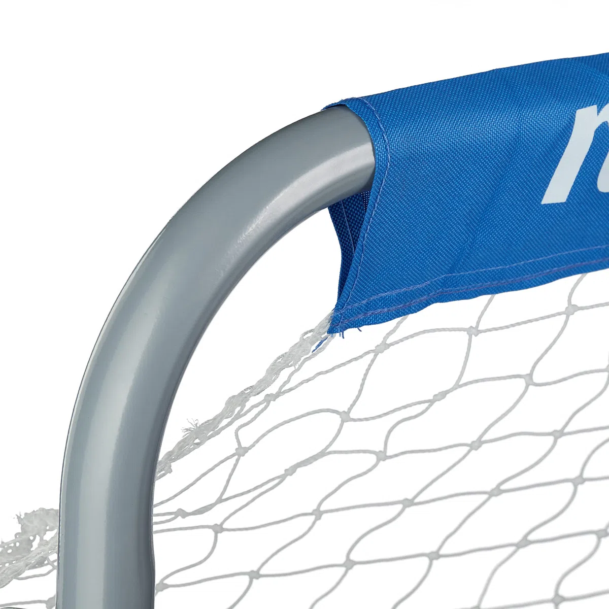 Relaxdays Porte da Calcio, Giardino, Set da 2 per Calcetto, Adulti e Bambini, in Metallo, con Rete, 110x150x75 cm, Blu