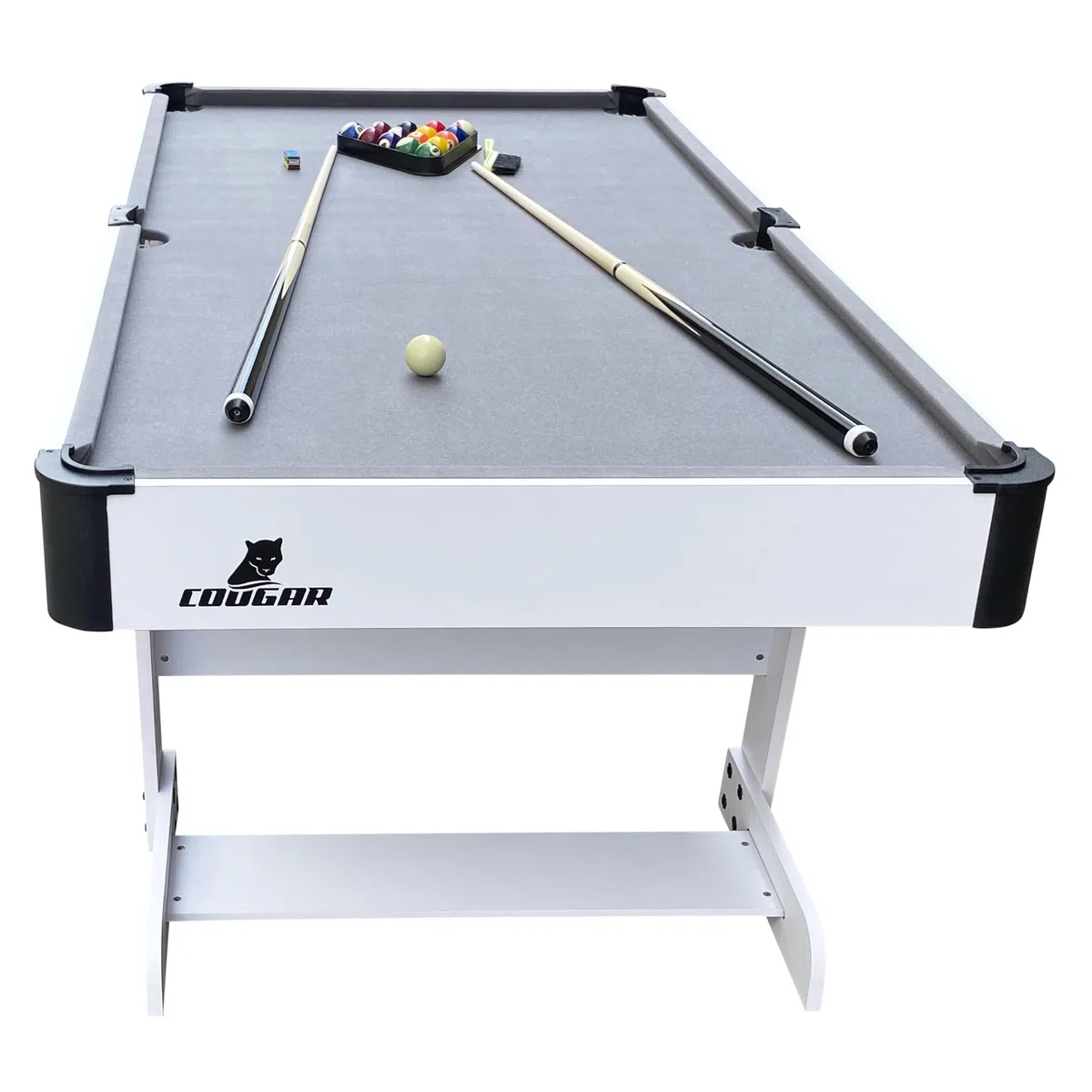 Cougar Hustle XL Tavolo da biliardo 6ft pieghevole | Tavolo da biliardo pieghevole incl accessori | Dimensioni: 182,9x91,4x78,7 cm