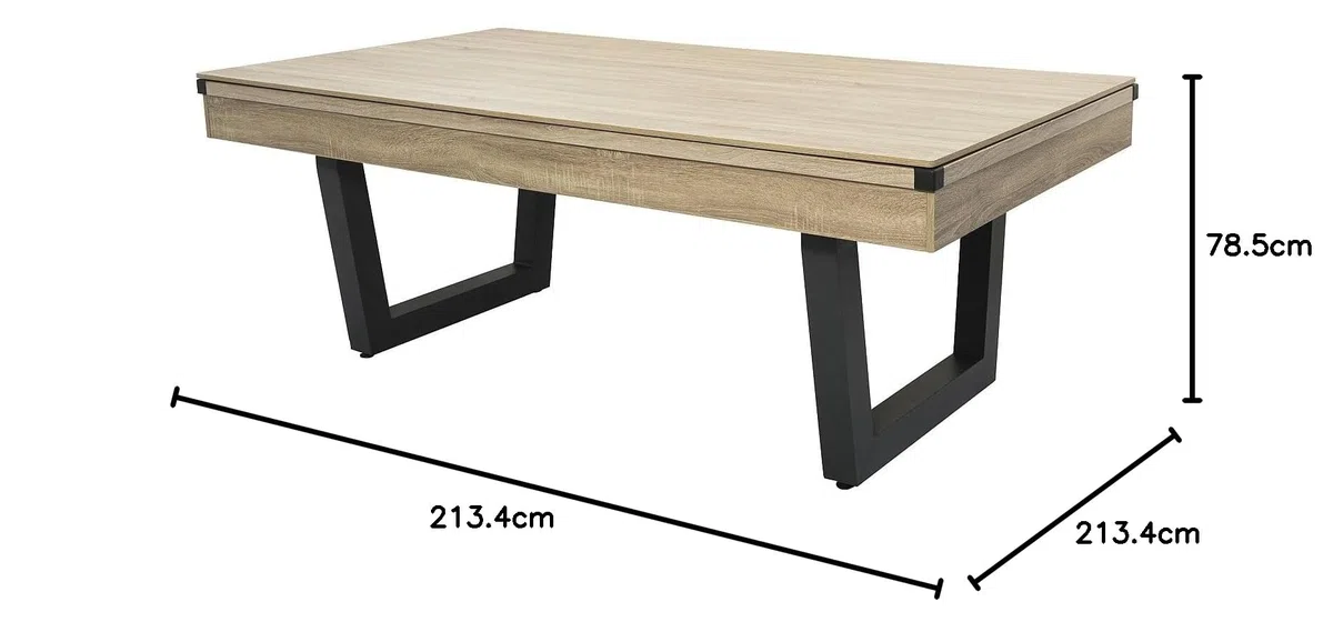 Vente-unique - Biliardo 6 posti Melian - mdf - nero