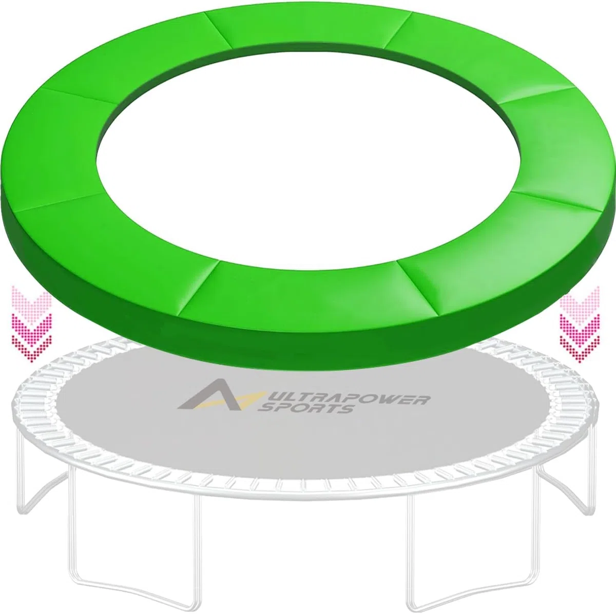 Cuscino di Protezione del Trampolino Ø 244 305 366 396 397 400 426 427 cm, Copertura del Bordo del Trampolino Elastico, Cuscino di Sicurezza di Sostituzione, 100% Resistente ai Raggi UV, Antistrappo