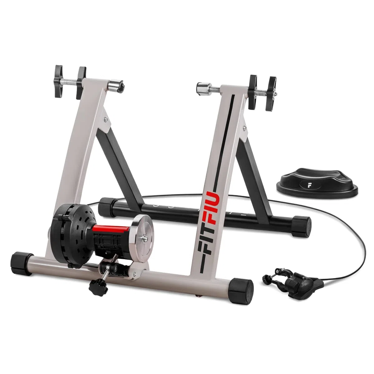 Fitfiu Fitness ROB-15 - Bike Trainer Pieghevole per Allenamento Indoor, con regolatore di Resistenza a 6 Livelli e Supporto per Ruote, Bike Trainer Compatibile con Ruote da 26" a 29''