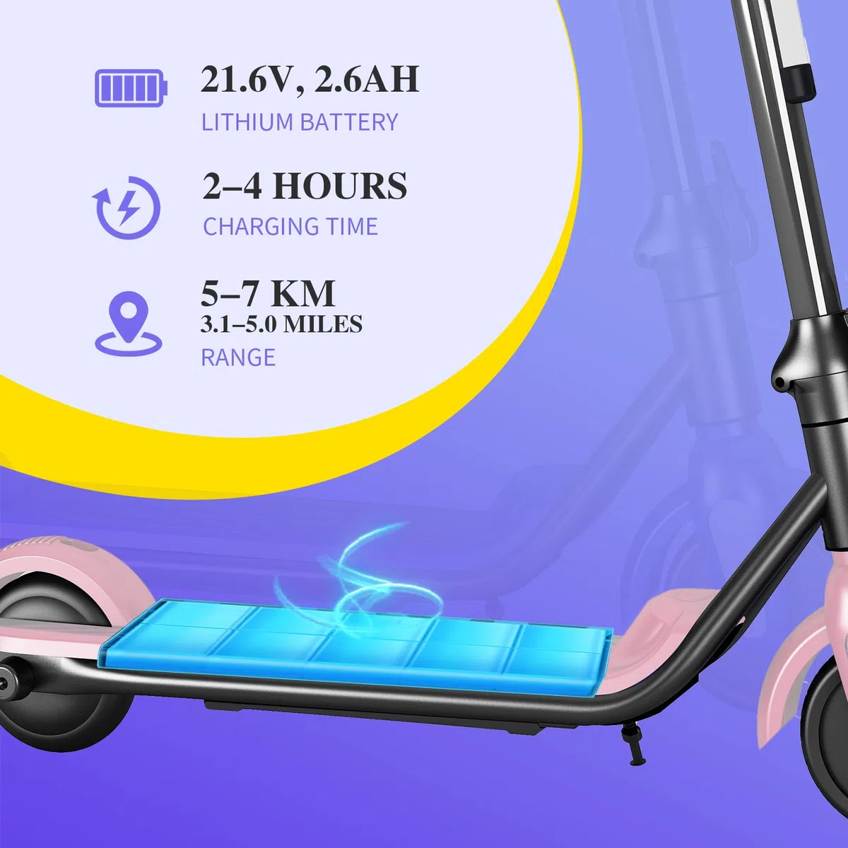 Monopattino Elettrico Bambini 6-12 Anni | Pieghevole con Freni Doppi | 12 KM/H, Autonomia 5-8 KM | Luci LED Colorate & Display Ragazzi | Conforme CE