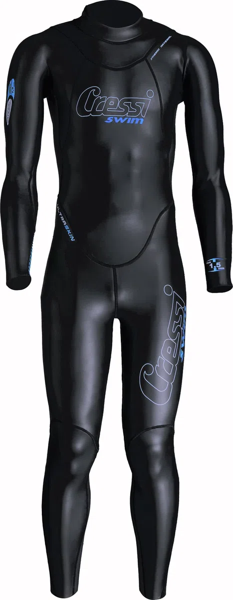 Cressi Triton Man all in One Swim Wetsuit 1.5mm, Muta Uomo Monopezzo da Nuoto, Neoprene Alta Densita Glide Skin