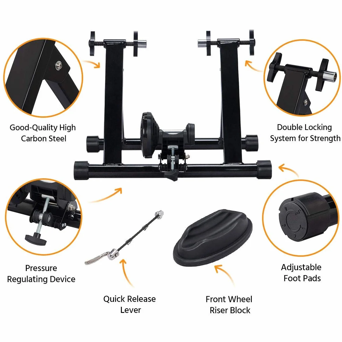 Yaheetech Rullo per Bici Allenamento Bicicletta Indoor Pieghevole Magnetico per Bicicletta 26-28 Pollici e da 700C