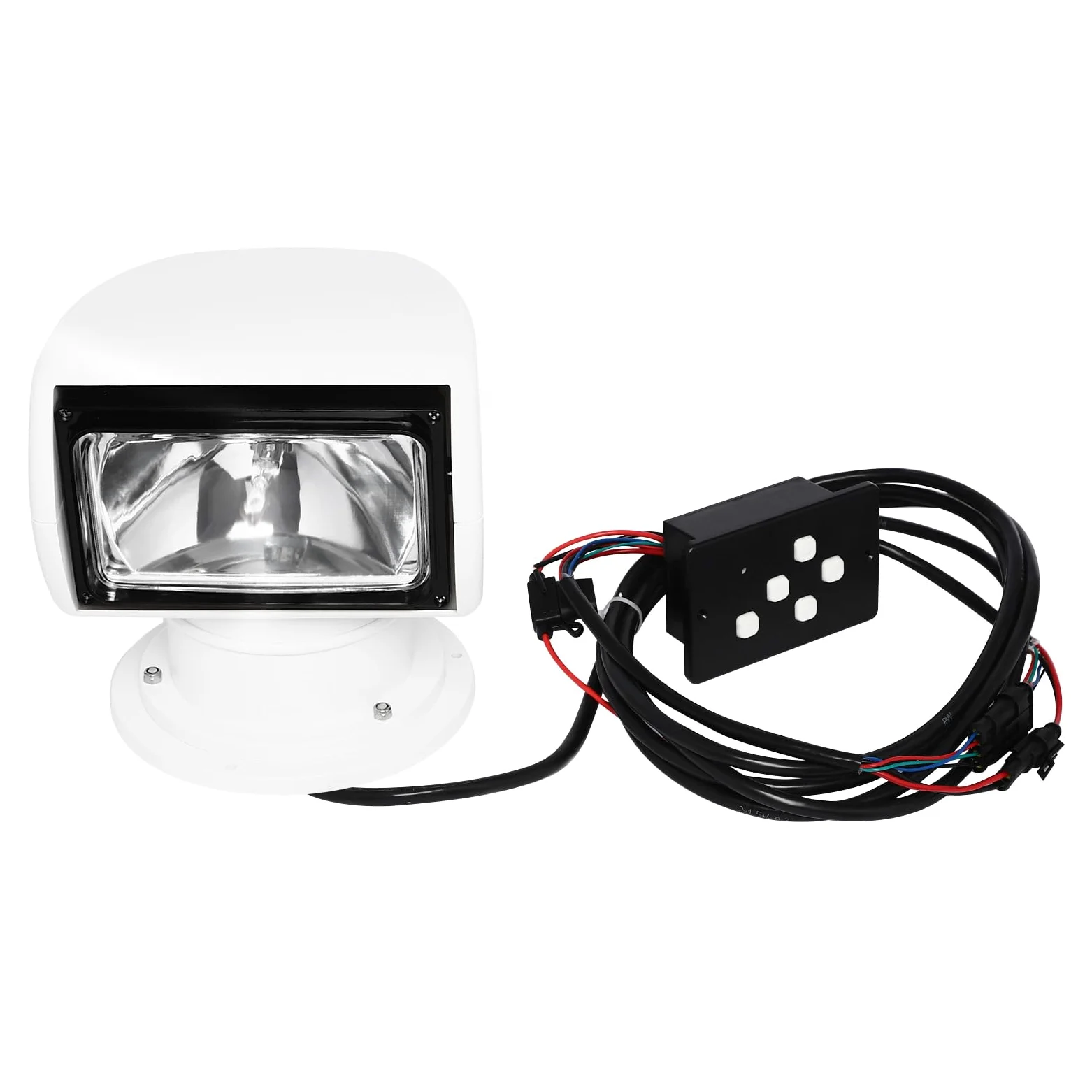 MINRS Faro per barche, faro di ricerca per barche, faro marino, telecomando Xenon marino DC 12V 100W, telecomando rotante 360 gradi, luce di lavoro IP66 impermeabile per yacht, guardia costiera