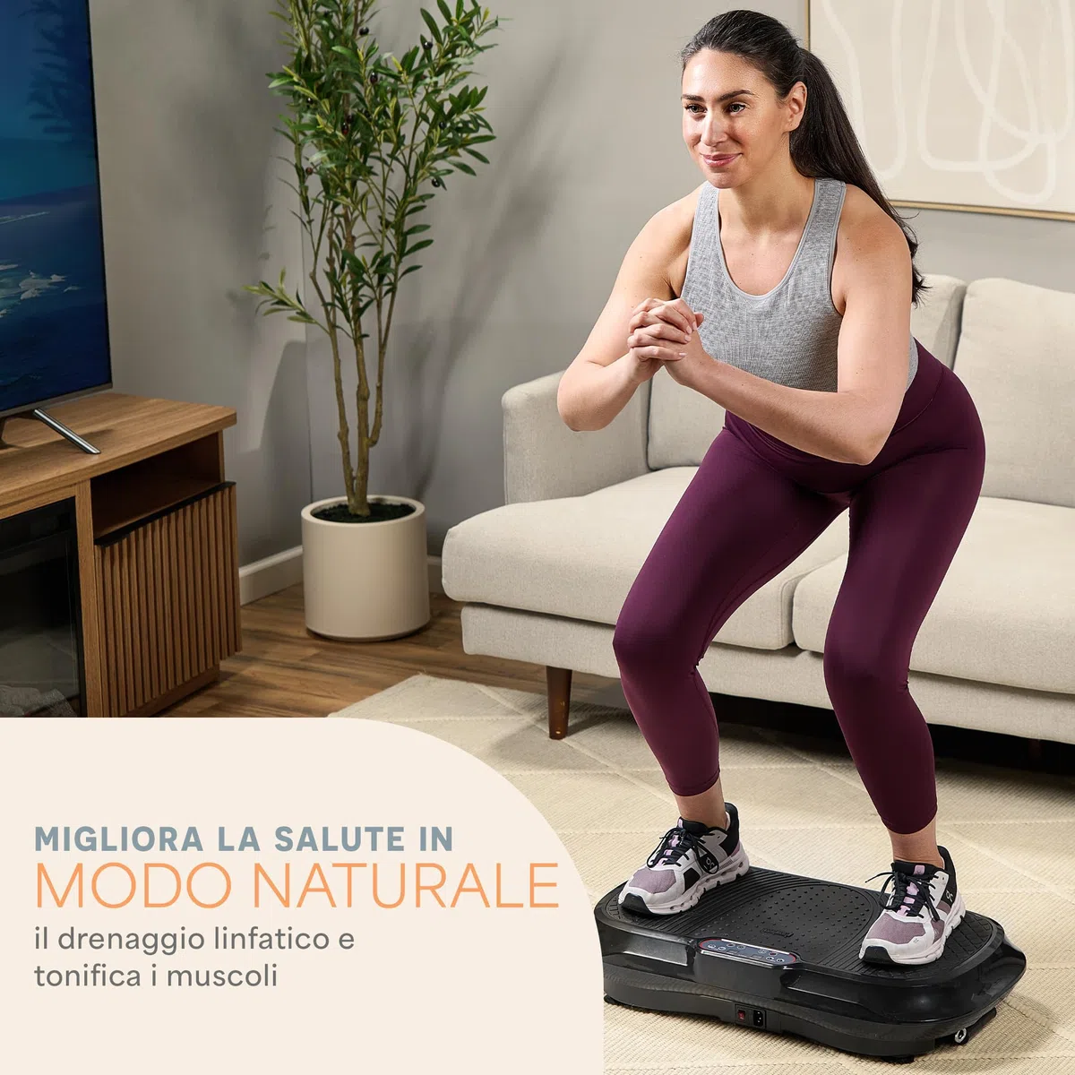 LifePro Waver Pedana Vibrante Dimagrante Per Drenaggio Linfatico E Attivazione Muscolare, Pedana Vibrante Per Allenamento Completo Con 2 Loop Band, 4 Bande Elastiche E Telecomando
