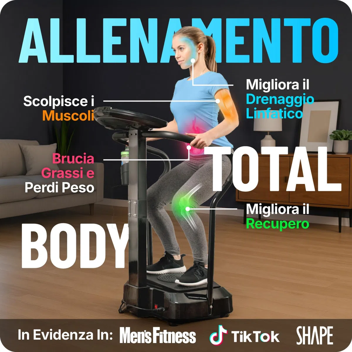 Bluefin Fitness Vibration Plate | Pro Model | Upgraded Design with Silent Motors | Comes with Built in Speakers