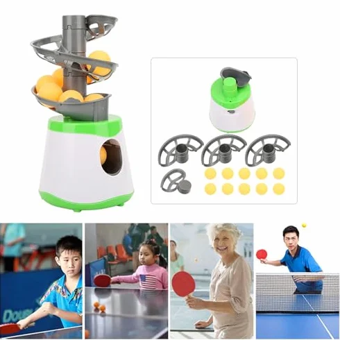 Robot Allenatore di Ping Pong, Lanciatore Automatico di Palline da Ping Pong Portatile In Abs con 10 Palline da Ping Pong, Attrezzatura Pratica da Ping Pong per Principianti Che Praticano Il Ping Pong