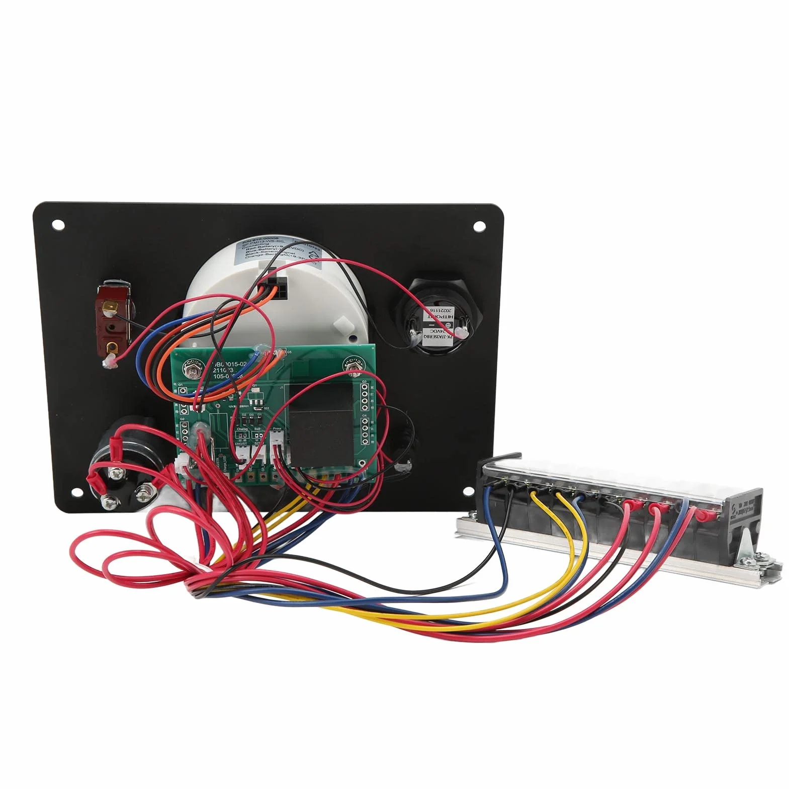 Pannello Strumenti per Barche, Quadro Strumenti per Barche con Tachimetro Multifunzione Motori 4000 RPM Arresto Avvio ON OFF Allarme Temperatura Acqua IP67 Impermeabile (24V)