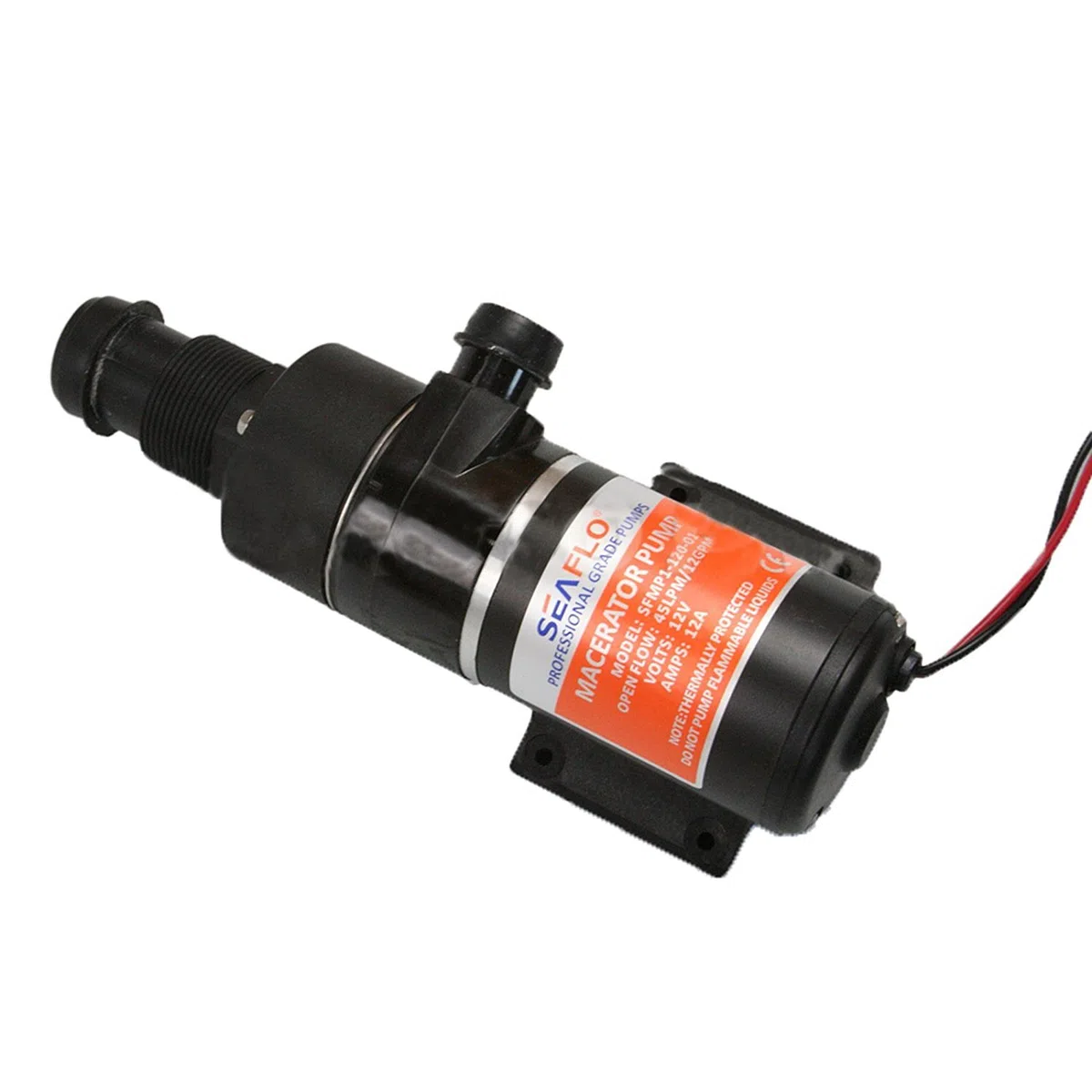 lighteu, DC 12V 45L / min SEAFLO Macerator Pompa igienici rifiuti Pompa Macerator Facile Capo Pulita per Marine, Barche, Yacht, Caravan, Campeggio, all'aperto, Giardino.