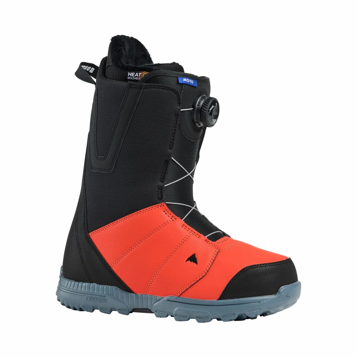 Burton - Stivali da snowboard Moto Boa Regular Black / Fiesta Red Uomo - Uomo - Taglia 45 - Nero