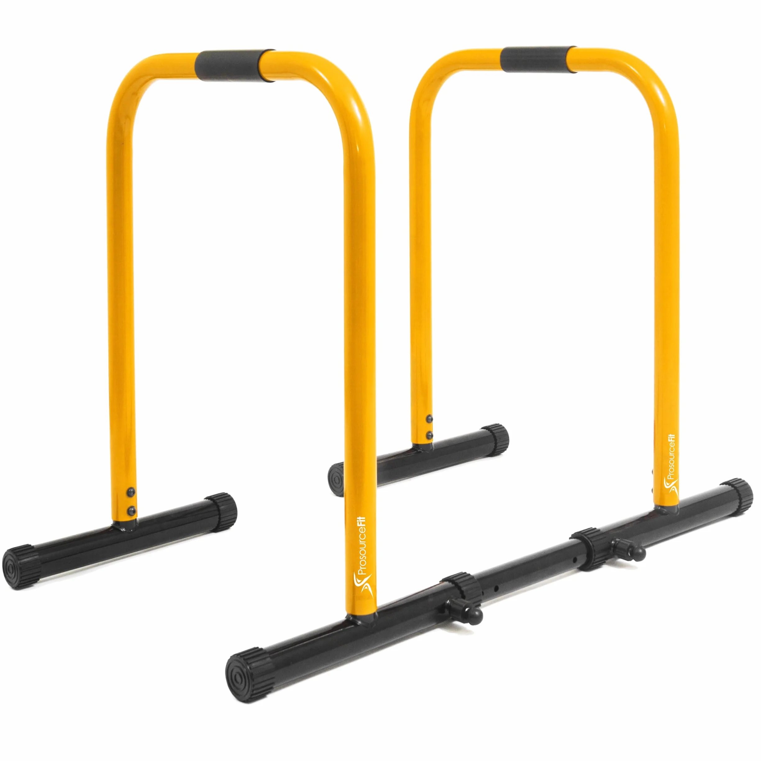 ProsourceFit Dip Stand Station, Ultimate Heavy Duty Body Bar Press with Safety Connector for Tricep Dips, Pull-Ups, Push-Ups, L-Sits
