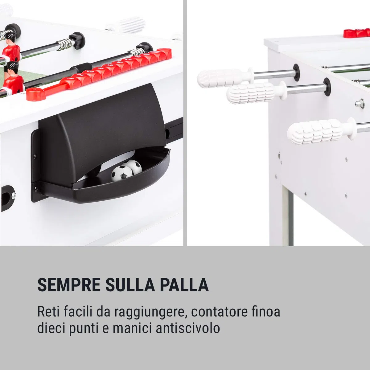 Klarfit Spin 2 in 1 - Calcio Balilla e Tavolo Multigioco Adulti, Biliardo: 105x58 cm, Rivestimento Verde, Biliardino, Accessori Inclusi, Tavolo da Gioco Rotante per rapido Cambio Gioco