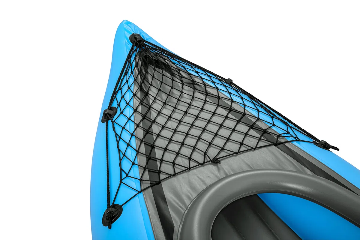 Hydro-Force Cove Champion, set kayak gonfiabile per 1 persona con pompa a mano, pagaie, borsa per il trasporto, blu