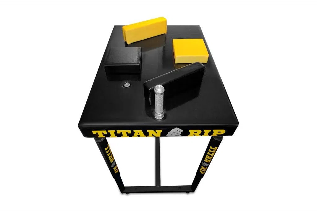 TG Armwrestling tavolo da competizione – tavolo professionale da braccio (circa 40 kg) secondo gli standard internazionali di competizione, estremamente stabile e resistente, per competizioni