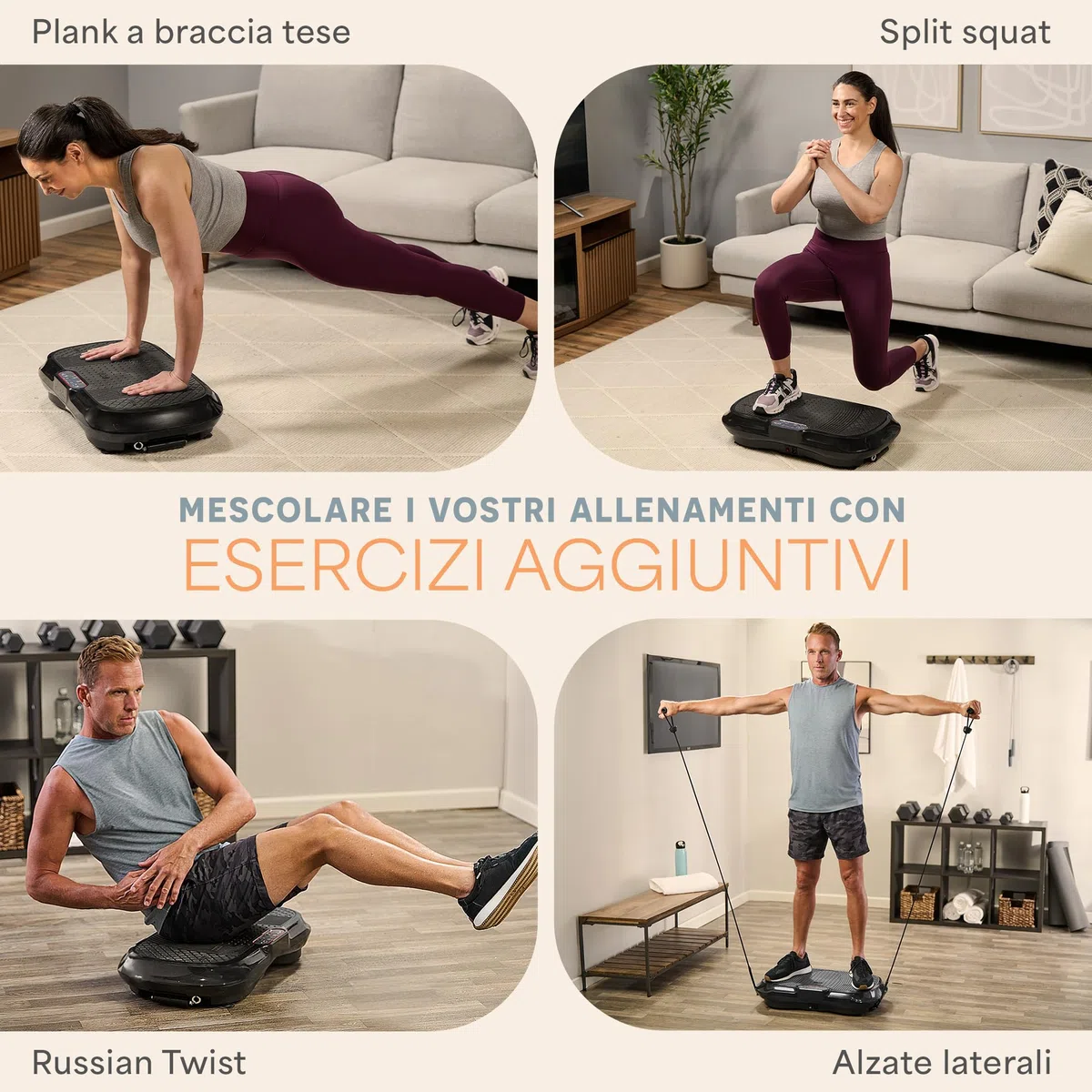 LifePro Waver Pedana Vibrante Dimagrante Per Drenaggio Linfatico E Attivazione Muscolare, Pedana Vibrante Per Allenamento Completo Con 2 Loop Band, 4 Bande Elastiche E Telecomando