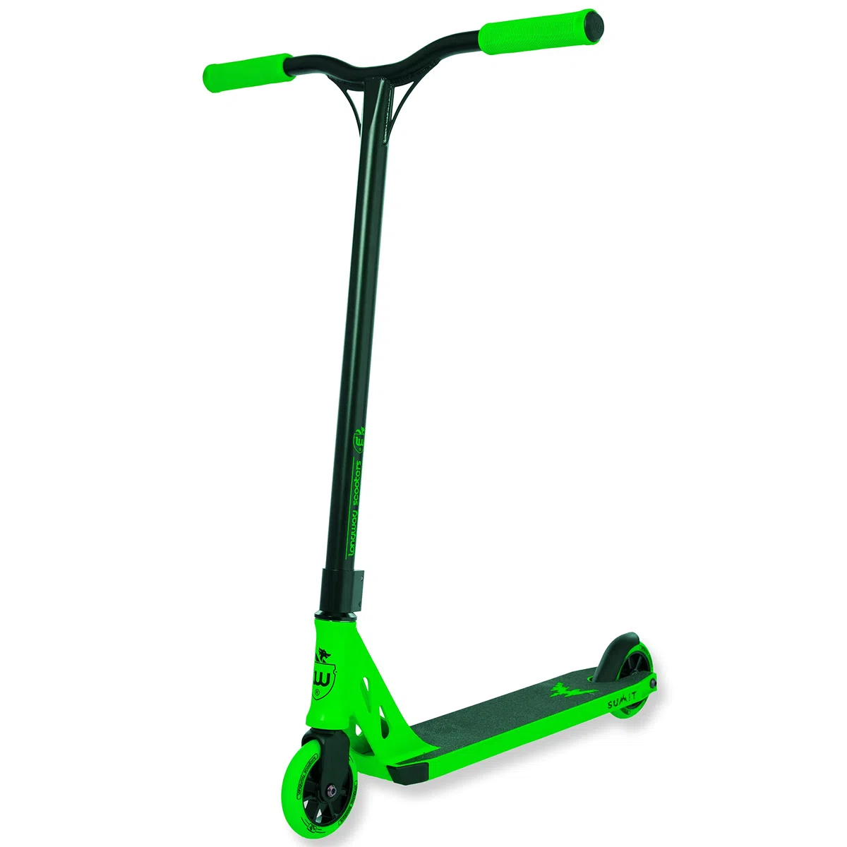 Longway Stunt Scooter – Summit – High End Profi StuntScooter, 6061 T6 Alu, cuscinetti a sfera ABEC 9, ruote da 110 mm con alluminio core, monopattino, scooter, scooter trick Scooter per bambini, ragazzi e professionisti, verde