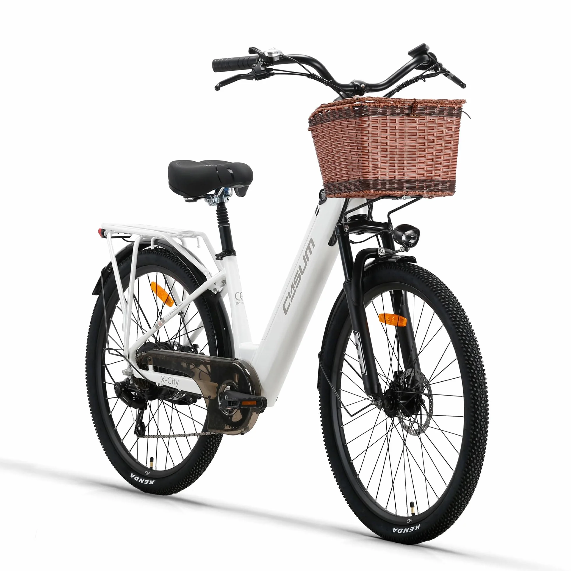 cysum X-City Bici Elettrica per adulti, 26'' city bicicletta elettrica donna uomo, batteria al litio 48 V 10,4 Ah, motore 250 W, 25 km/h, urbano commuting