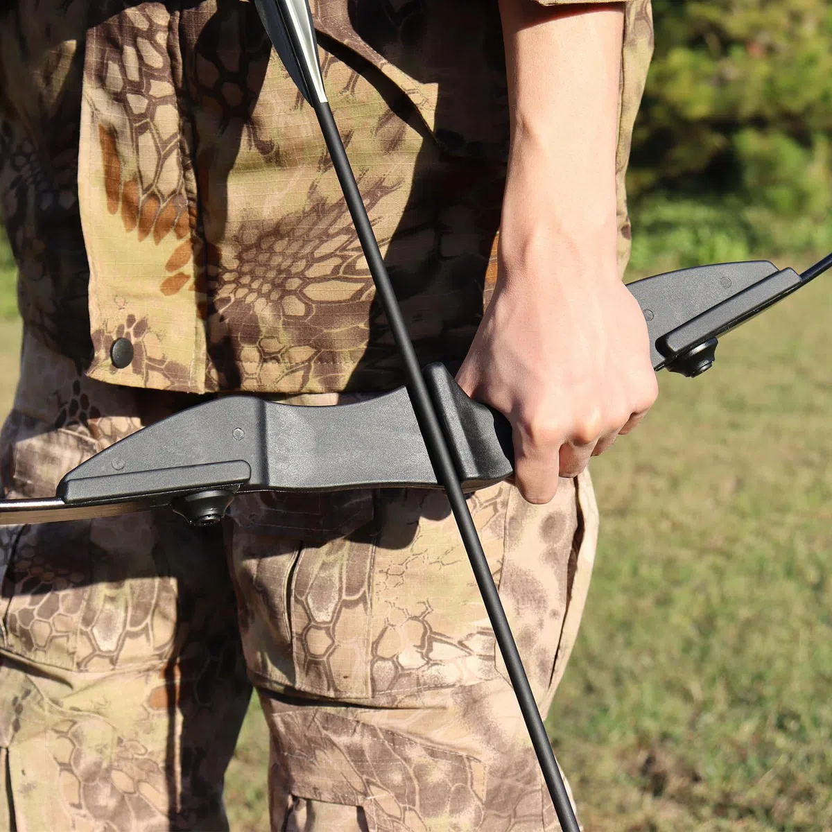 D&Q Tiro con L'Arco Arco ricurvo e Set di frecce per Adulti Principianti All'aperto A Caccia sparare Formazione Pratica 30 40Lbs Arco Diviso Kit con frecce