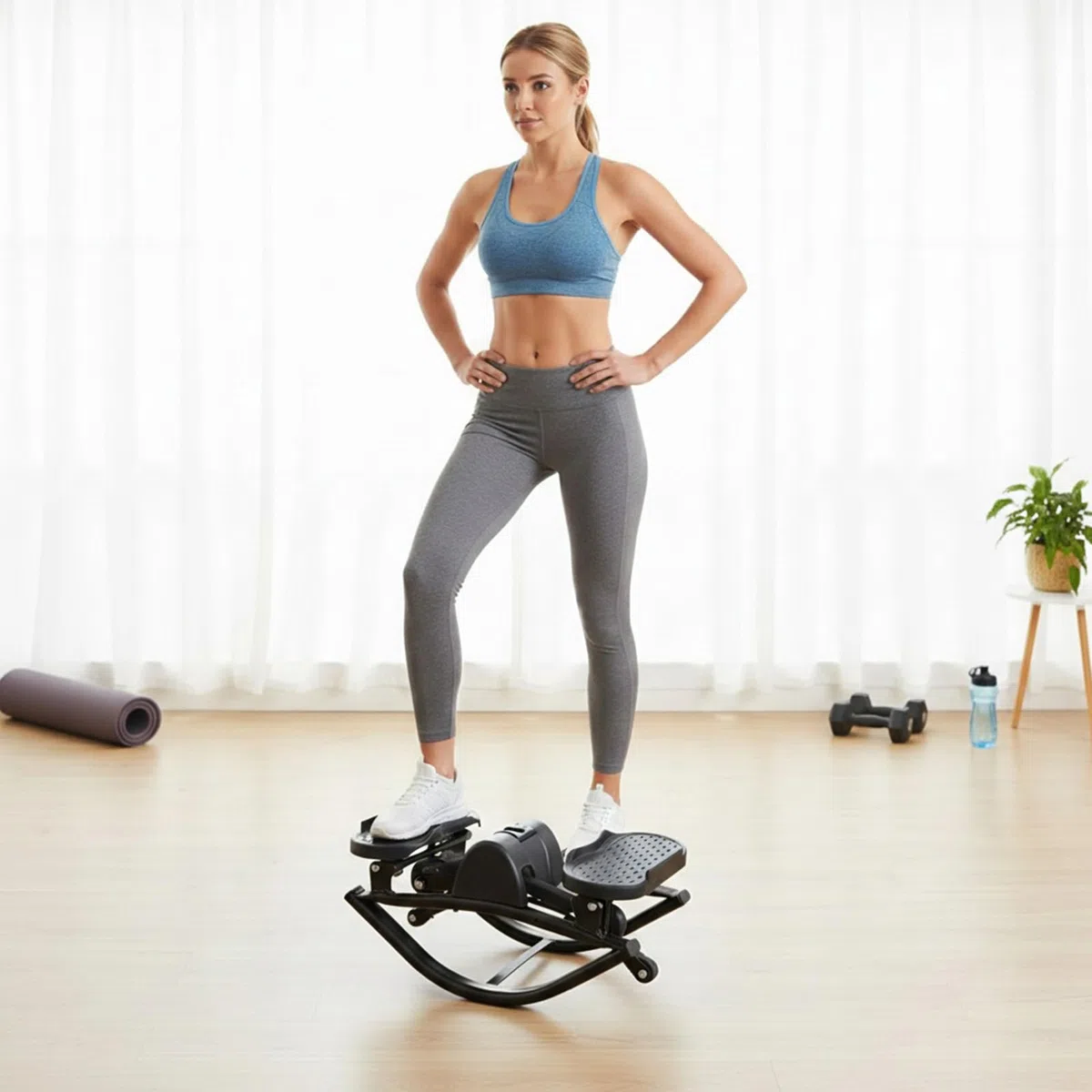 Fitness Rock Stepper - Macchina per allenamento, resistente, per casa, palestra, ufficio, appartamento, per uomini, donne, gambe, glutei, addominali, ginocchia, articolazioni, allenamento cardio