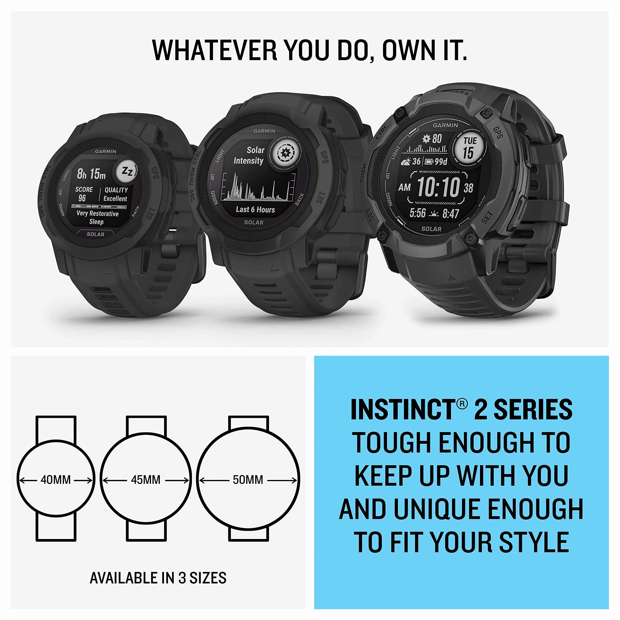 Garmin Instinct 2 - Camo, Smartwatch, 45mm, Rugged design, Autonomia 28 giorni, +30 app multisport, GPS, Cardio, SpO2, Activity Tracker 24/7, Connect IQ (Graphite Camo) (Ricondizionato)