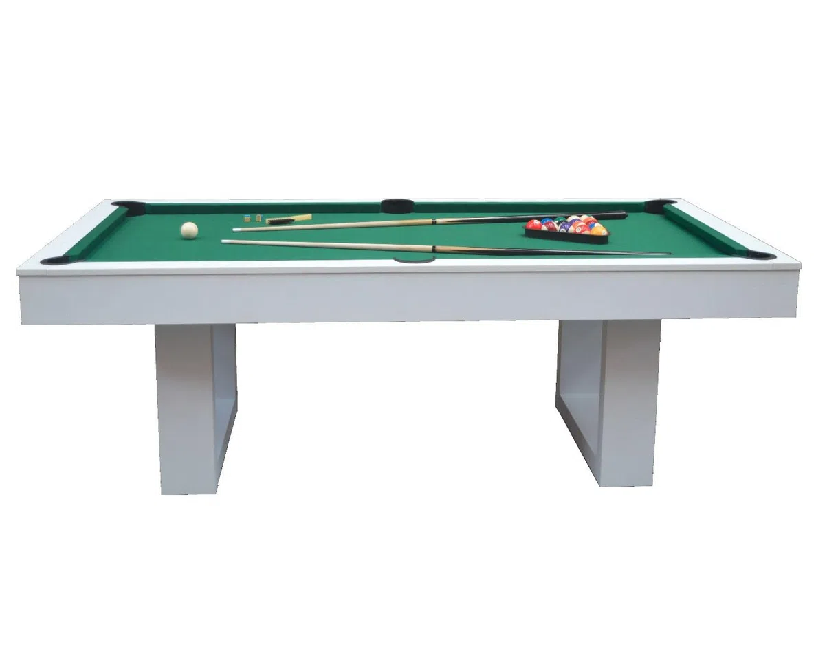 Biliardo Tavolo SENECA 3 in 1 - (226x125x82 cm) - Diventa Tavolo da Pranzo e Ping Pong - tutti accessori per i giochi inclusi