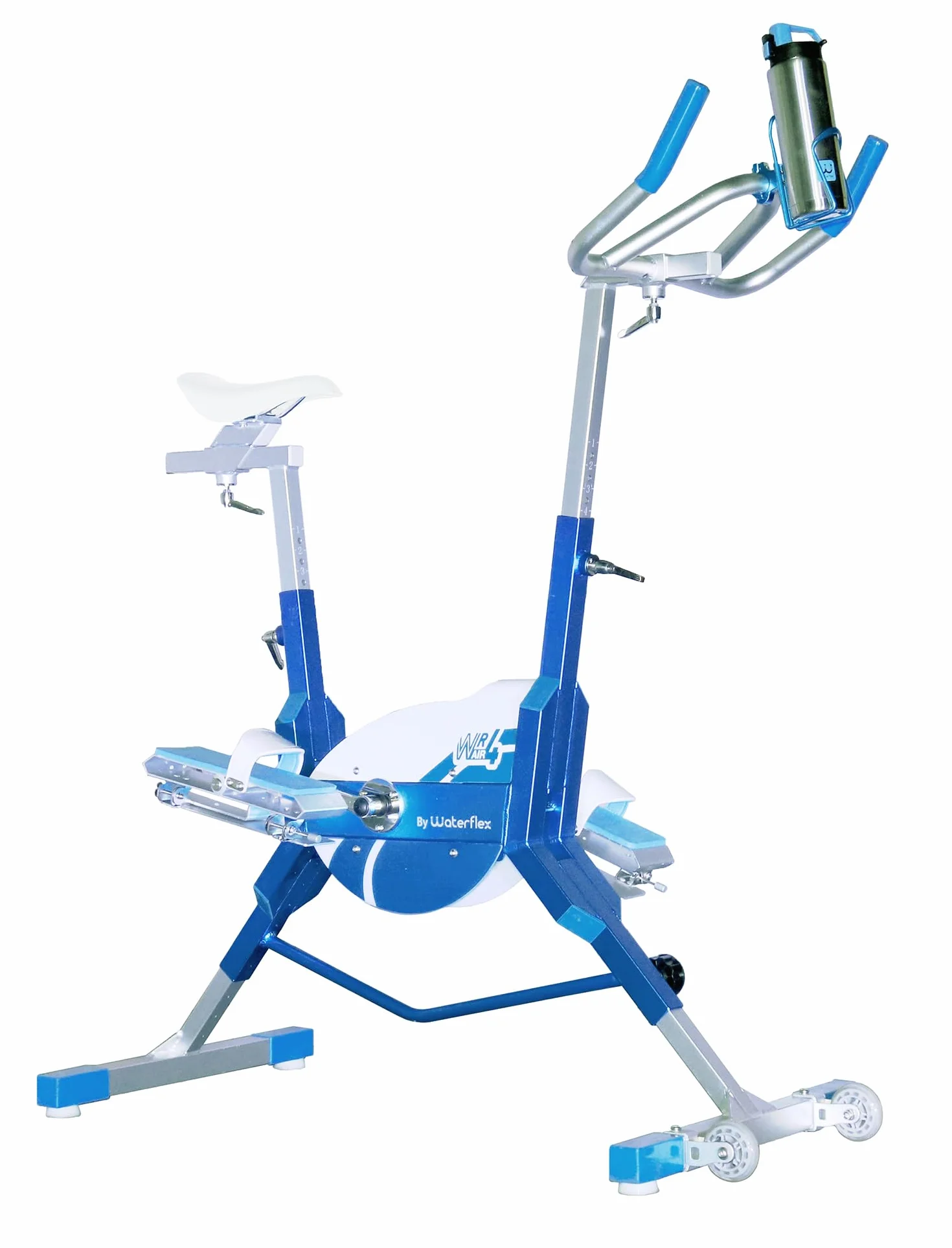 Aquabike Aluminium WR4 WX-WR4A – Bicicletta da Piscina tonificante – Resistenza idraulica – Facile Regolazione – Uso Piedi Nudi – Prof. 1,1 – 1,6 m – WX Water Flex Water Fitness Expert