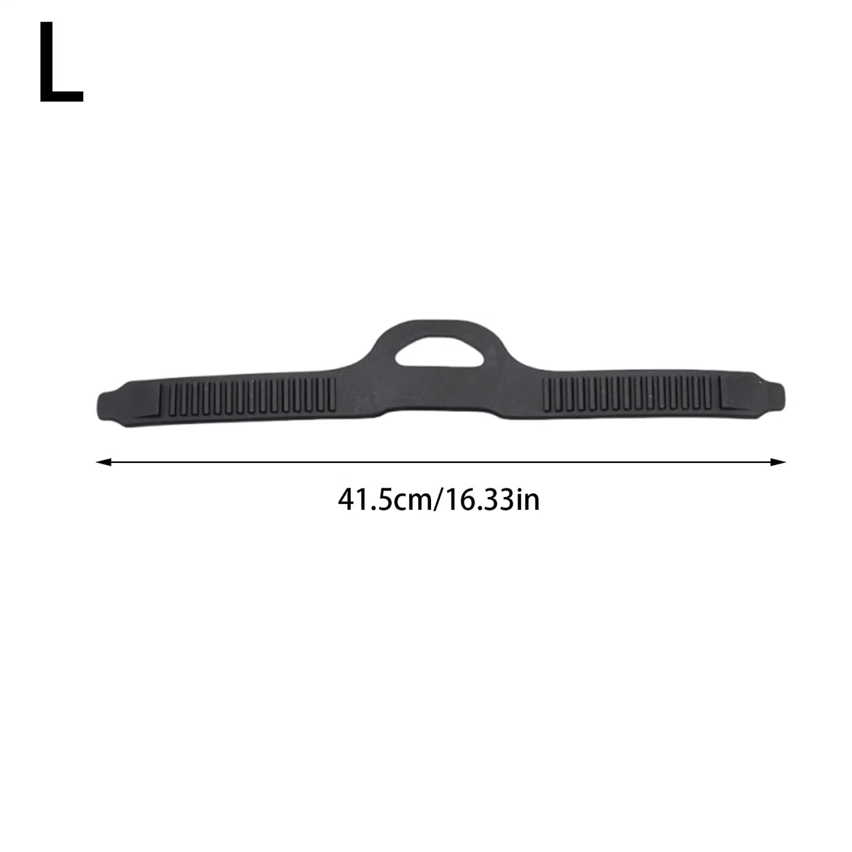 Set di 2 cinghie per pinne da sub, regolabili, antiscivolo, per pinne di ricambio, perfette per nuoto, immersioni, piscina, lago, spiaggia, pesca, surf, 41 cm, colore nero